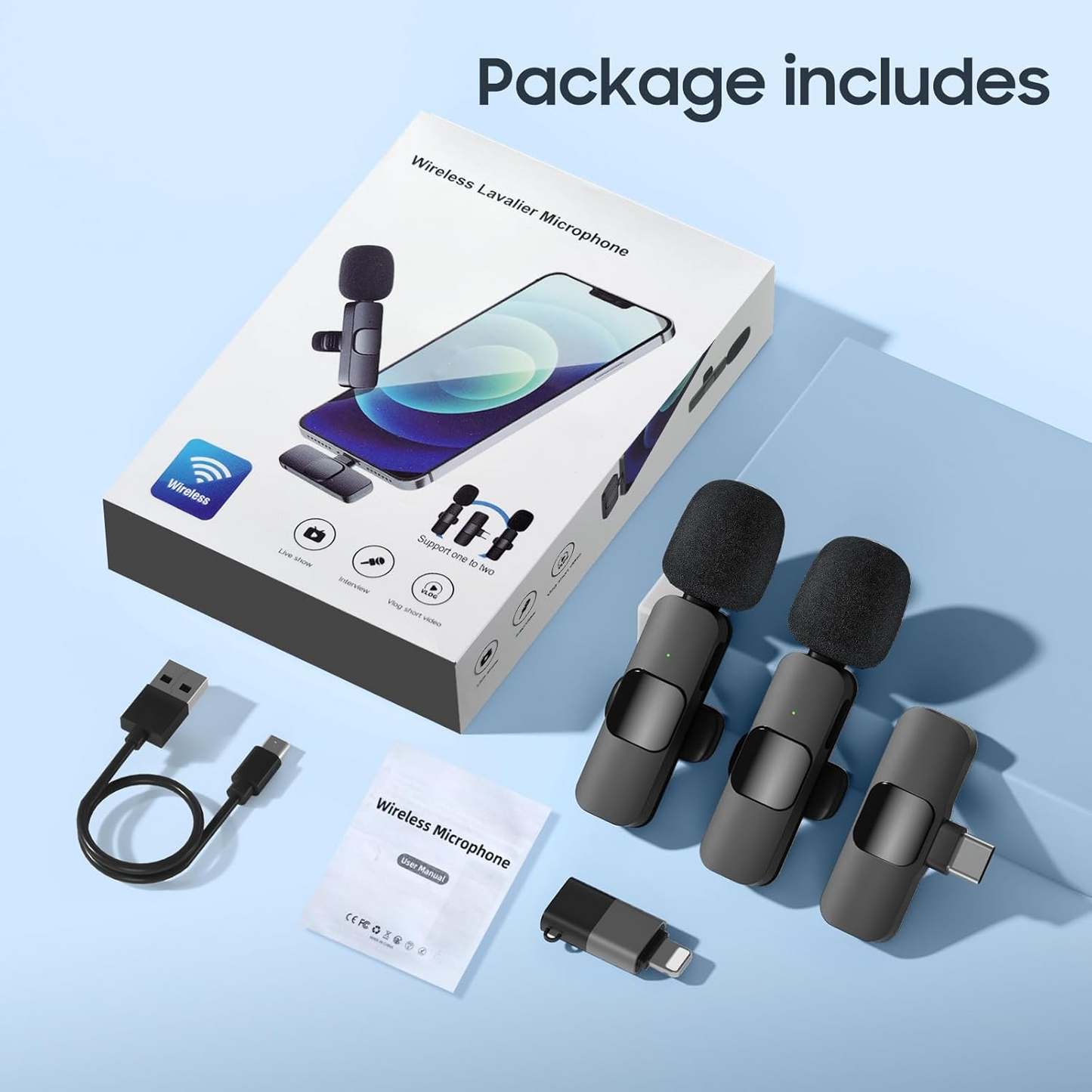 Professional Wireless Lavalier Microphone